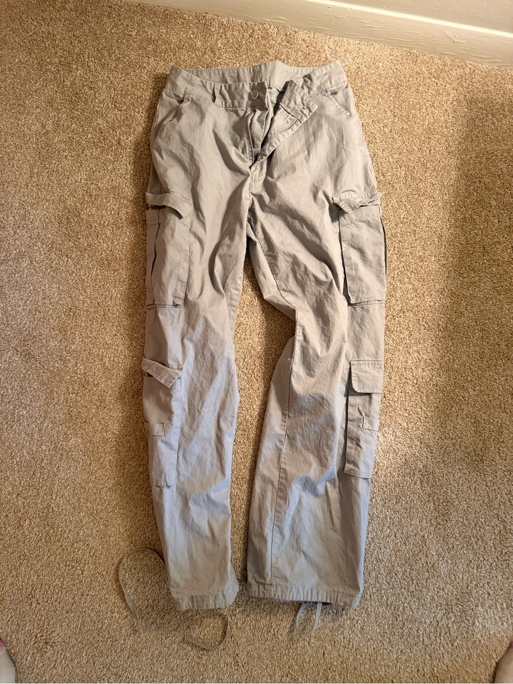 SHEIN Light Gray Cargo Jumpsuit Pants